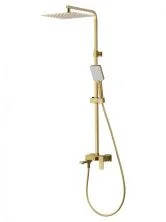 Душевая система WONZON & WOGHAND CUBE, Брашированное золото (WW-88739016-BG)