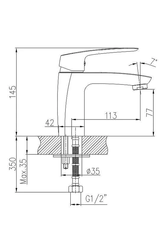 Приобрести haiba смеситель для раковины 145мм, хром hb-10183