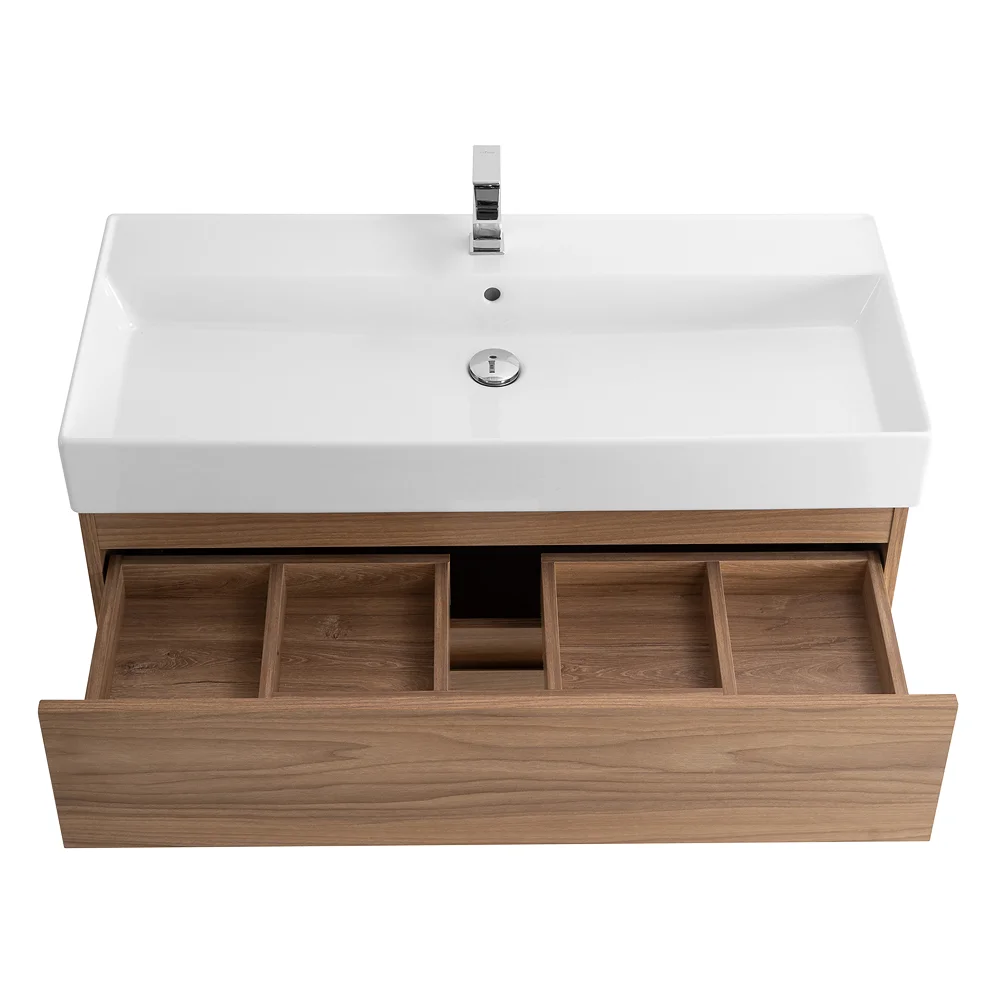 Приобрести cezares тумба подвесная с раковиной molveno 46 100 см noce chiaro, черный molveno 46-100-2c-so-nr