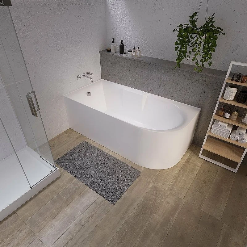 Приобрести grossman акриловая ванна 170x75 см, пристенная, белая gr-2202l