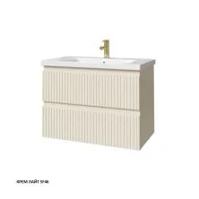 Caprigo Тумба с раковиной FORTE STRIPE 80 см, кремовая