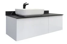 Сomforty Тумба со столешницей и раковиной "Милан-120" белый глянец
