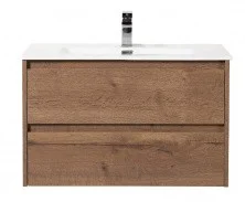 Тумба подвесная с раковиной BelBagno KRAFT-800-2C-SO-RT 80 см, Rovere Tabacco