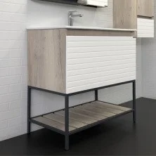 Сomforty Тумба с раковиной Страсбург-90 дуб дымчатый