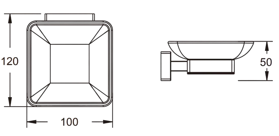 Приобрести мыльница настенная vieir v5003c черный