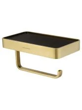 Держатель для туалетной бумаги с полкой WONZON & WOGHAND GRAFFITY, Брашированное золото (WW-9366-BG)