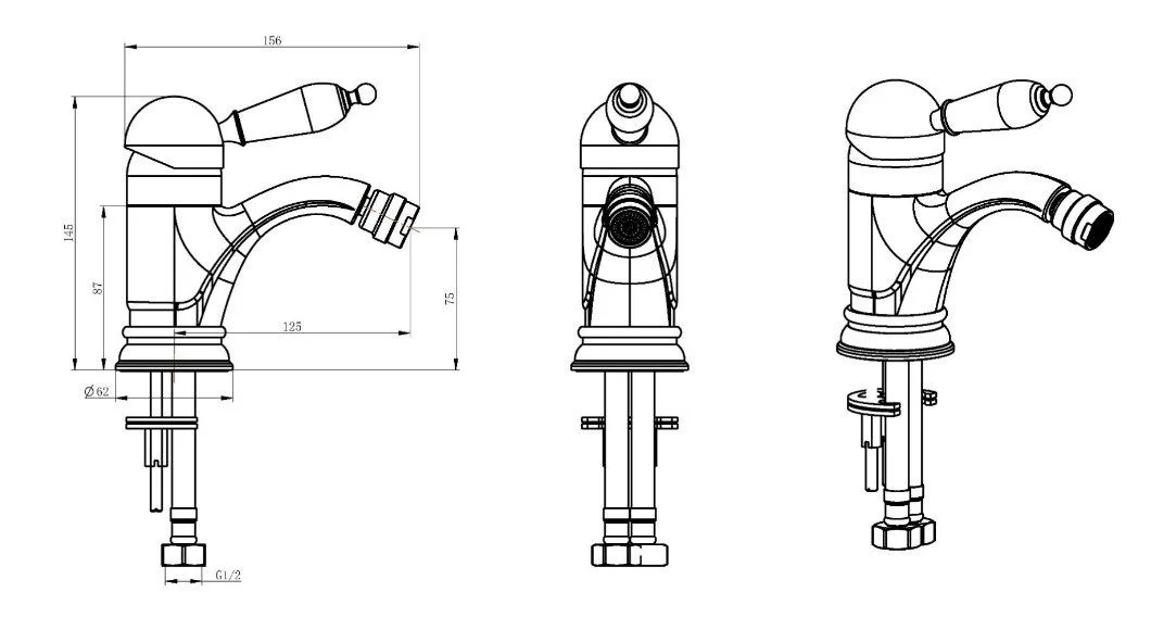 Приобрести boheme смеситель для биде provanse ripresa, бронза\белый 366