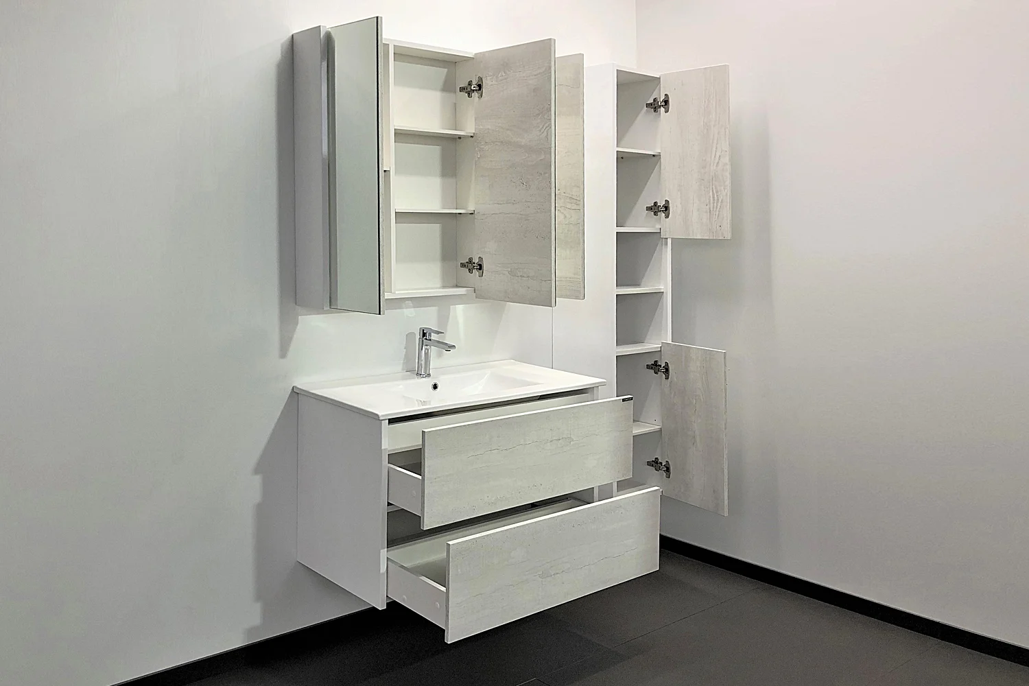 Приобрести сomforty зеркало-шкаф "женева-90", дуб белый