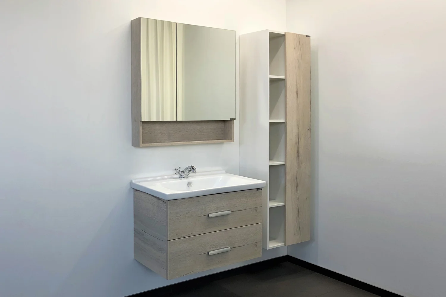 Приобрести сomforty тумба с раковиной "парма-80" дуб дымчатый