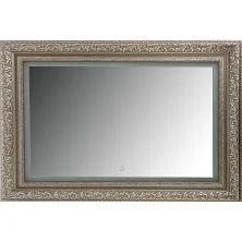 Continent Зеркало с подсветкой Vintage 90х70 см, сенсорный включатель, серебро