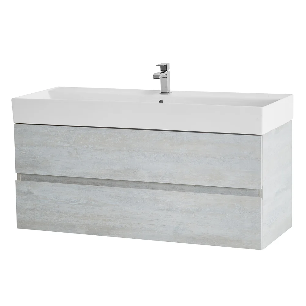 Приобрести cezares тумба подвесная с раковиной molveno 46 120 см legno bianco, белый глянец molveno 46-120-2c-so-lb