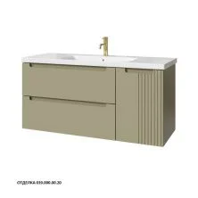 Caprigo Тумба с раковиной TERMIN-Smalty META 120 см, правая, зеленая, эмаль