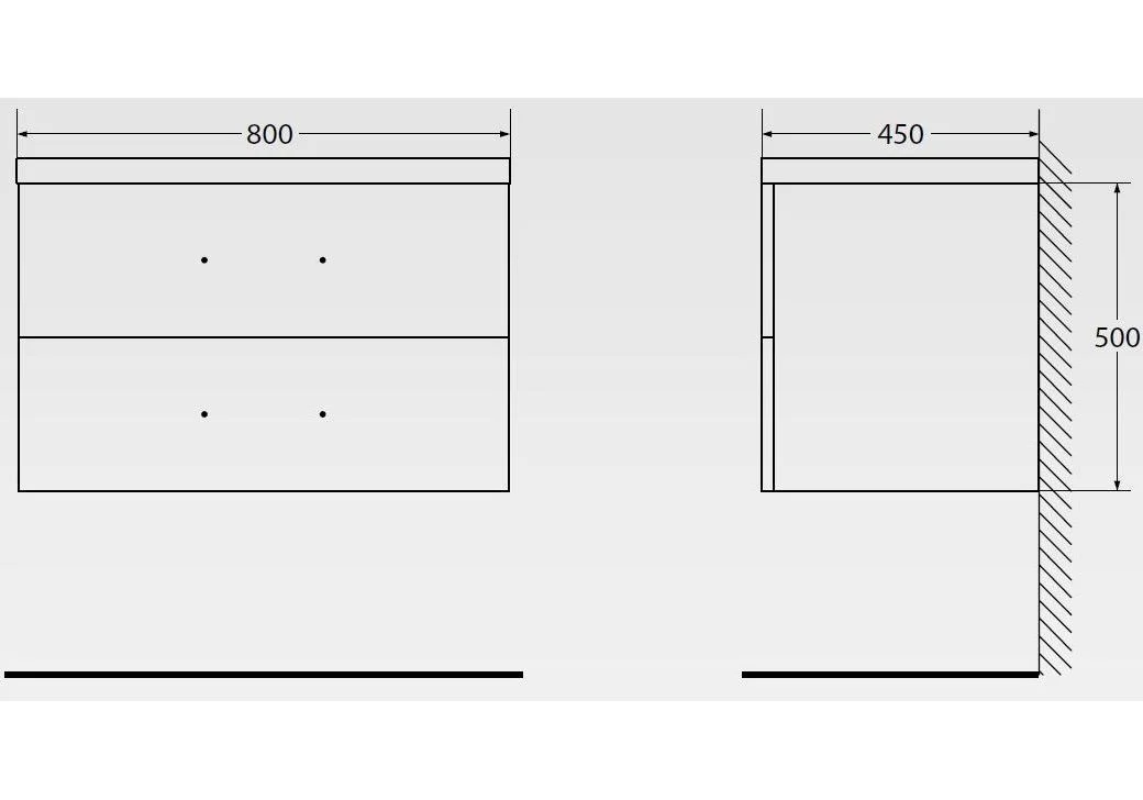 Приобрести тумба подвесная с раковиной belbagno aurora-800-2c-so-rnn 80 см, rovere nebrasca nature