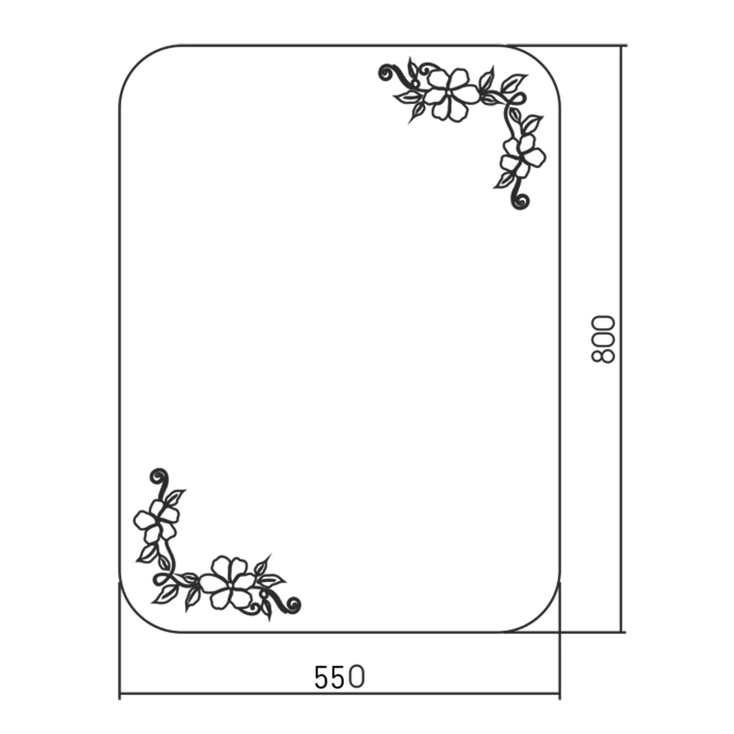 Приобрести loranto зеркало блум 55х80 см, белое (фр-00002363)