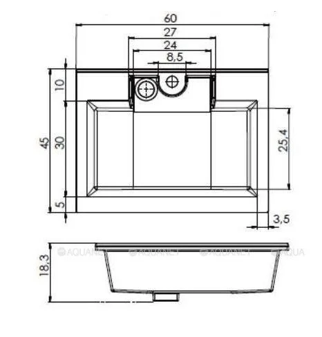 Приобрести aquanet раковина фортуна 60х45 см, белая