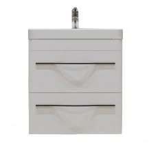 Тумба подвесная с раковиной Velvex Jill 60 см белый/матовый tpJIL.60.2Y-233