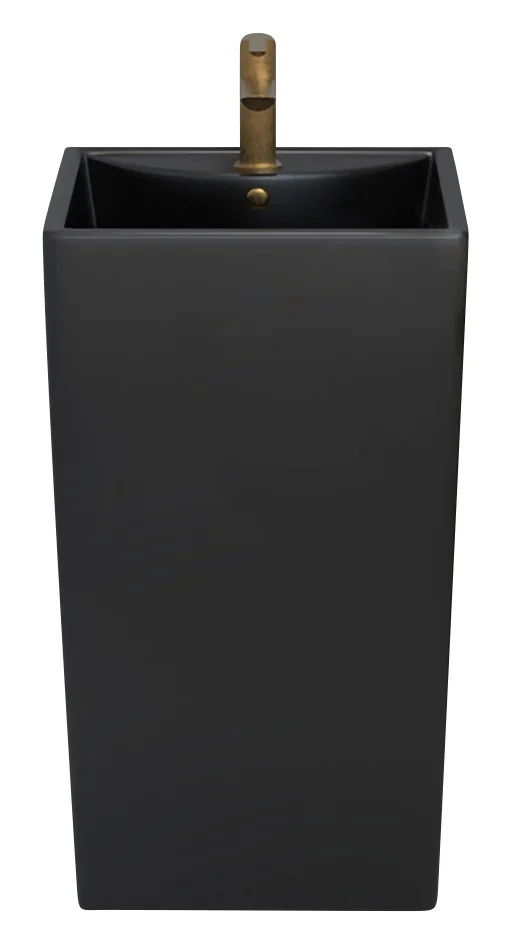 Приобрести azario раковина напольная comella 48х42см, черный матовый az-314mb