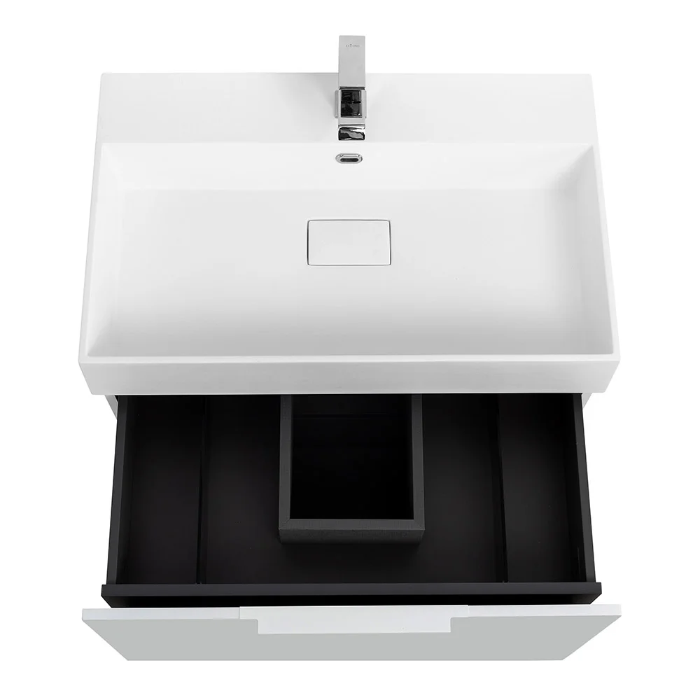 Приобрести cezares тумба подвесная с раковиной premium 70 см bianco opaco, белая 55396