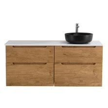 BelBagno Тумба со столешницей ETNA-H60 120 см, подвесная Rovere Nature, раковина справа