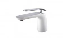 LEMARK Смеситель для раковины Melange, белый\хром LM4906CW