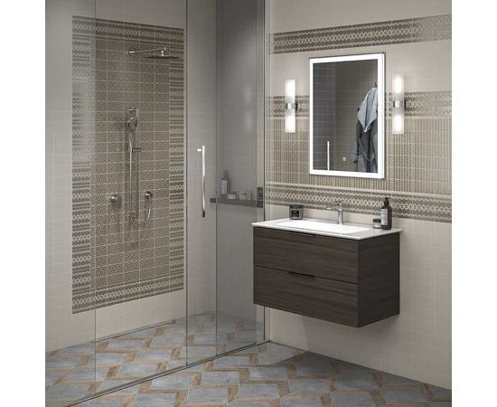 Приобрести тумба подвесная с раковиной kerama marazzi piano 85 см, дымчатый вяз