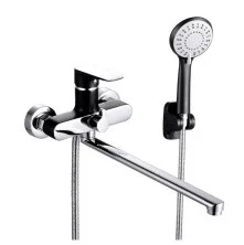 Смеситель для ванны ViEiR Autunno с ручным душем, черный\хром V263541C