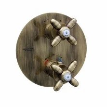 Kerama Marazzi Смеситель для душа скрытого монтажа Muse, с термостатом, потертая бронза 67668EKM.31.023
