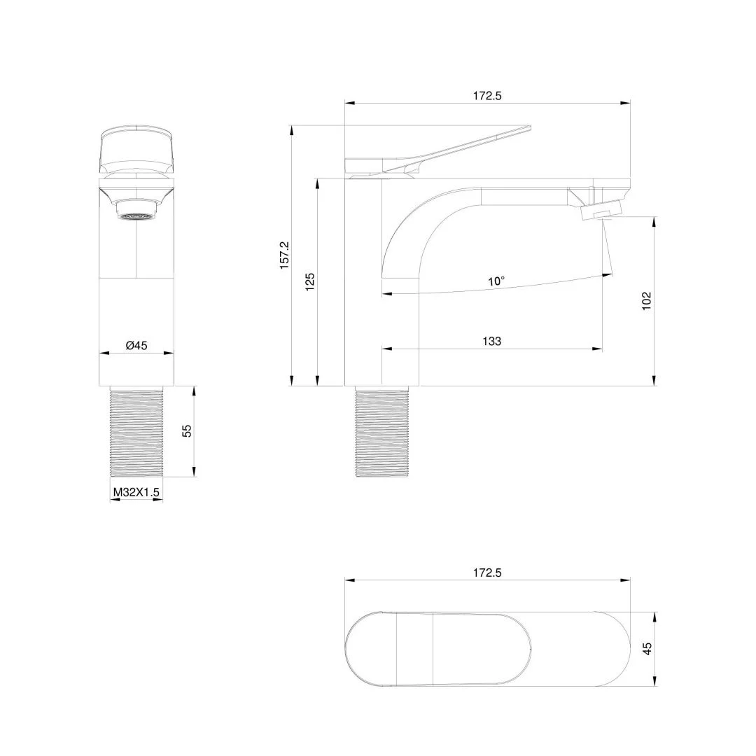 Приобрести смеситель для раковины wonzon & woghand, хром (ww-a40482-cr)