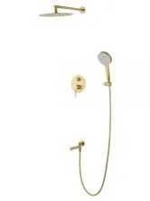 Душевая система встраиваемая WONZON & WOGHAND STICK, Брашированное золото (WW-88939017-BG)