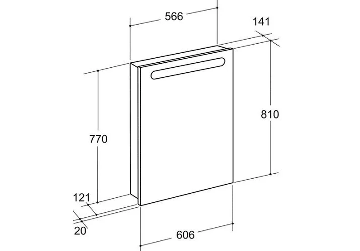 Приобрести зеркальный шкаф roca victoria nord 60 см, правый, белый z.ru90.0.003.0