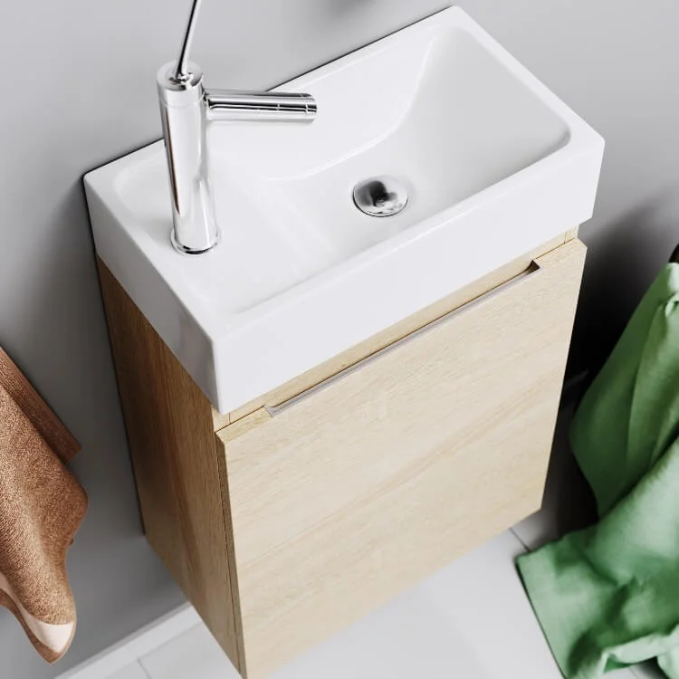 Приобрести тумба подвесная с раковиной aqwella леон-мр 40 см, дуб сонома ln-mp.01.04/ds