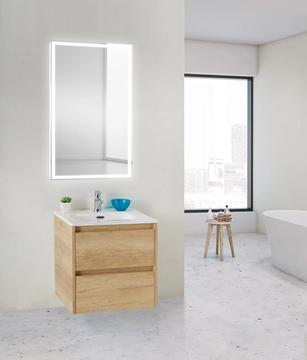 Приобрести belbagno тумба с раковиной kraft 39 50 см, подвесная rovere nebrasca nature, белая раковина