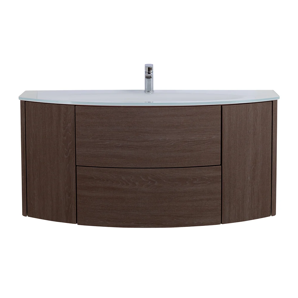 Приобрести cezares тумба подвесная с раковиной eden 121 см rovere scuro soft, стекло, коричневая 54408