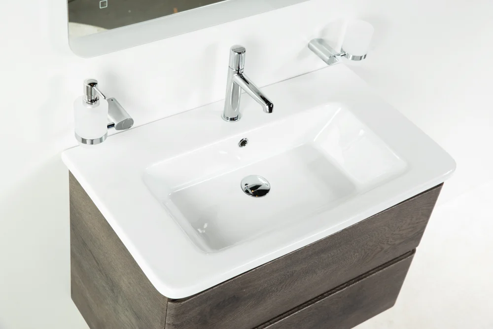 Приобрести belbagno тумба с раковиной albano-cer 80 см, подвесная rovere nature grigio, белая раковина