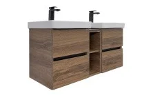 Сomforty Тумба с двумя раковинами Дартфорд-110 дуб тёмно-коричневый