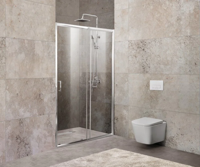 Приобрести дверь душевая belbagno unique 110-125 cм. хром/прозрачное