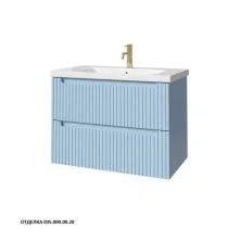 Caprigo Тумба с раковиной TERMIN-Smalty STRIPE 80 см, голубая, эмаль