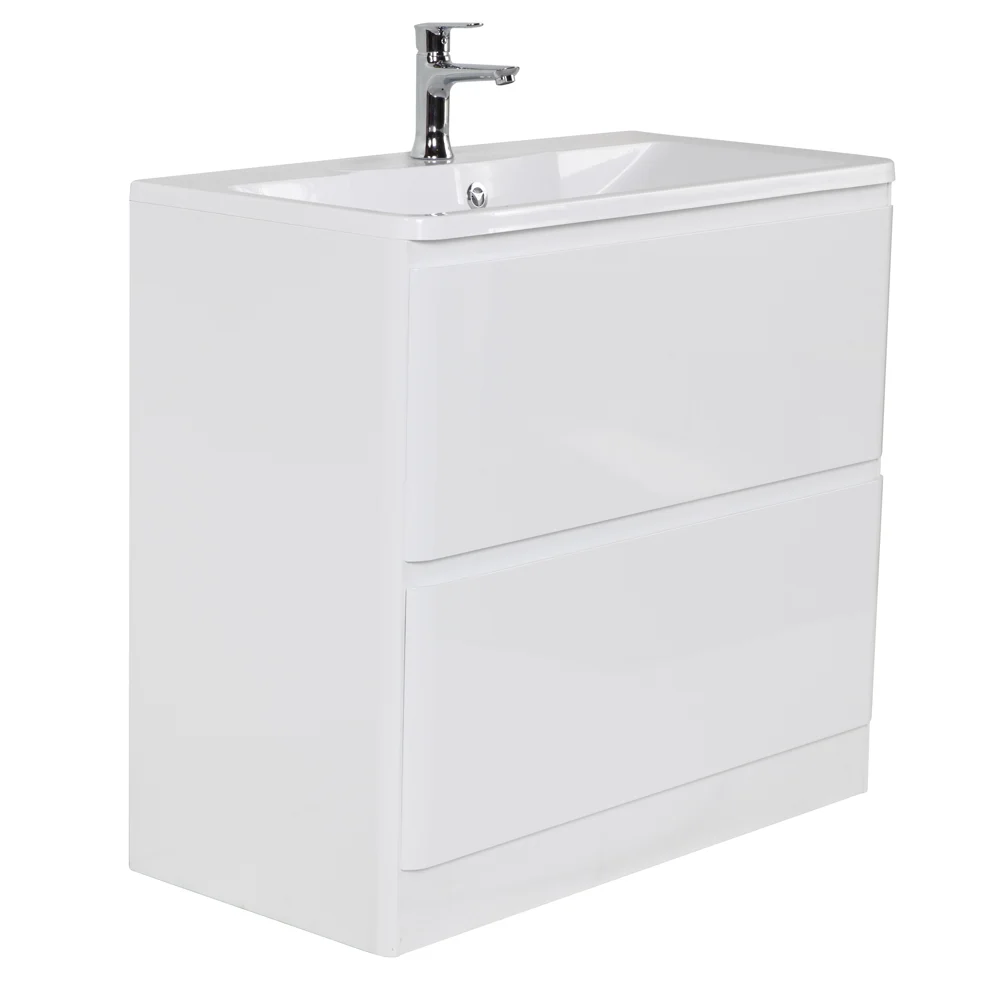Приобрести belbagno тумба с раковиной albano 90 см, напольная bianco lucido, белая раковина