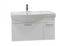Тумба Акватон Инди 80 см. подвесная с раковиной 1A188401ND010, 1WH110228, белый.