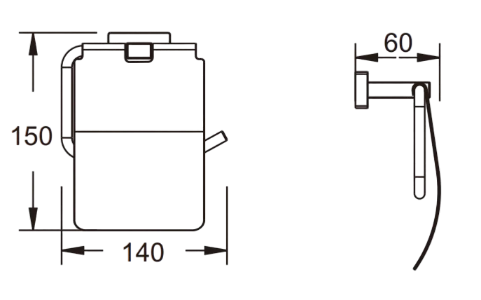 Приобрести держатель для туалетной бумаги с крышкой vieir v5009c черный 