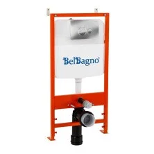 BelBagno Инсталляция для подвесного унитаза с клавишей смыва, хром BB026/BB081CR