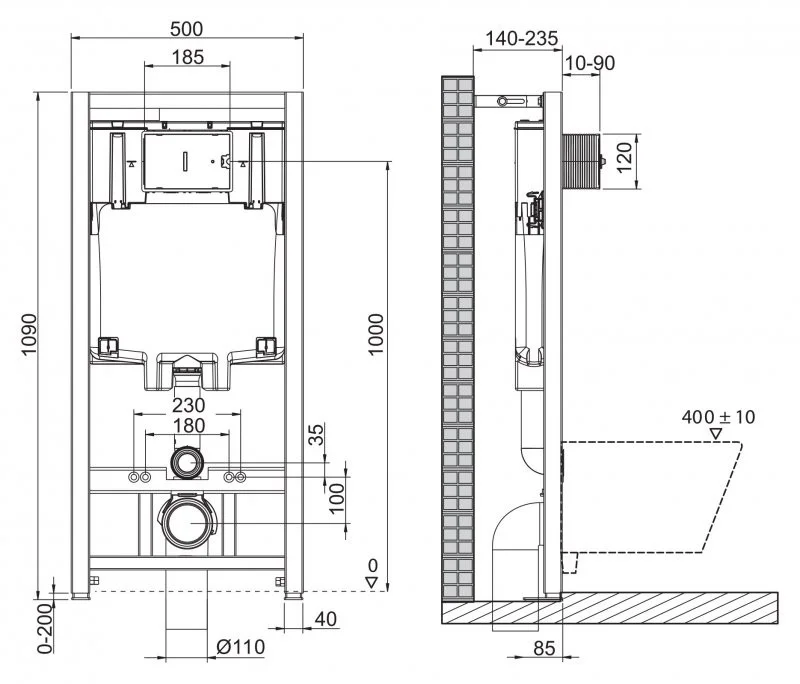 Приобрести инсталляция для унитаза belbagno bb002-80