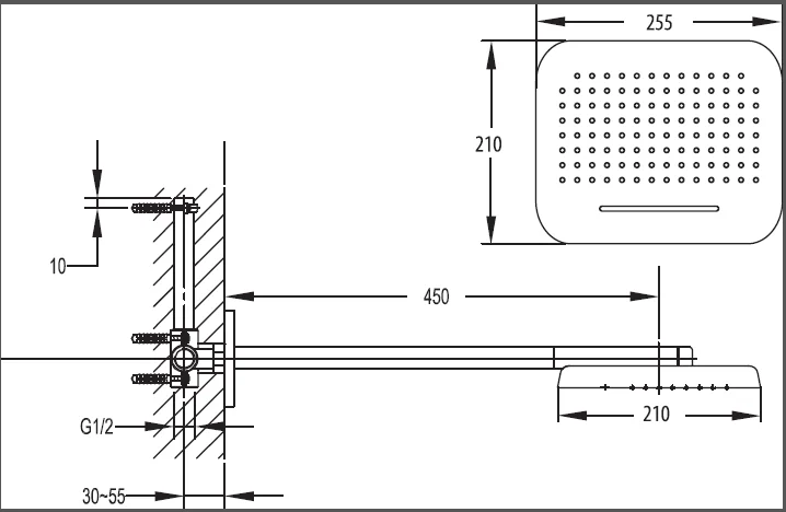 Приобрести cezares верхний душ tesoro 25х21см, двухрежимный, хром tesoro-f-td2p-01