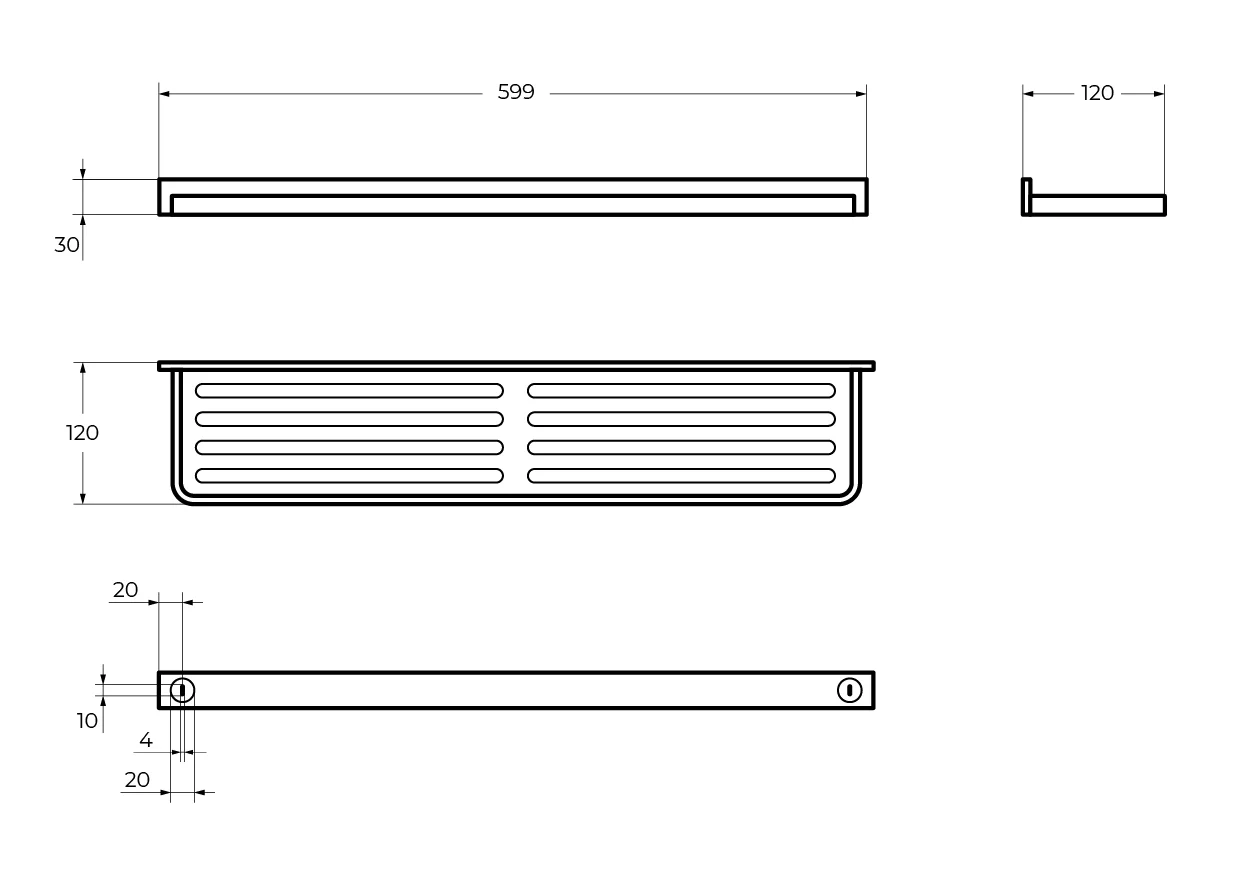 Приобрести cezares полка maxima 60 см, хром czr-f-8917