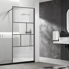 Vincea Душевая перегородка Walk-In 80 см, рифленое\прозрачное, оружейная сталь VSW-1HC800CFGM