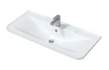 Mirsant Раковина Adel 100 см, литьевой мрамор, белая УТ000082487