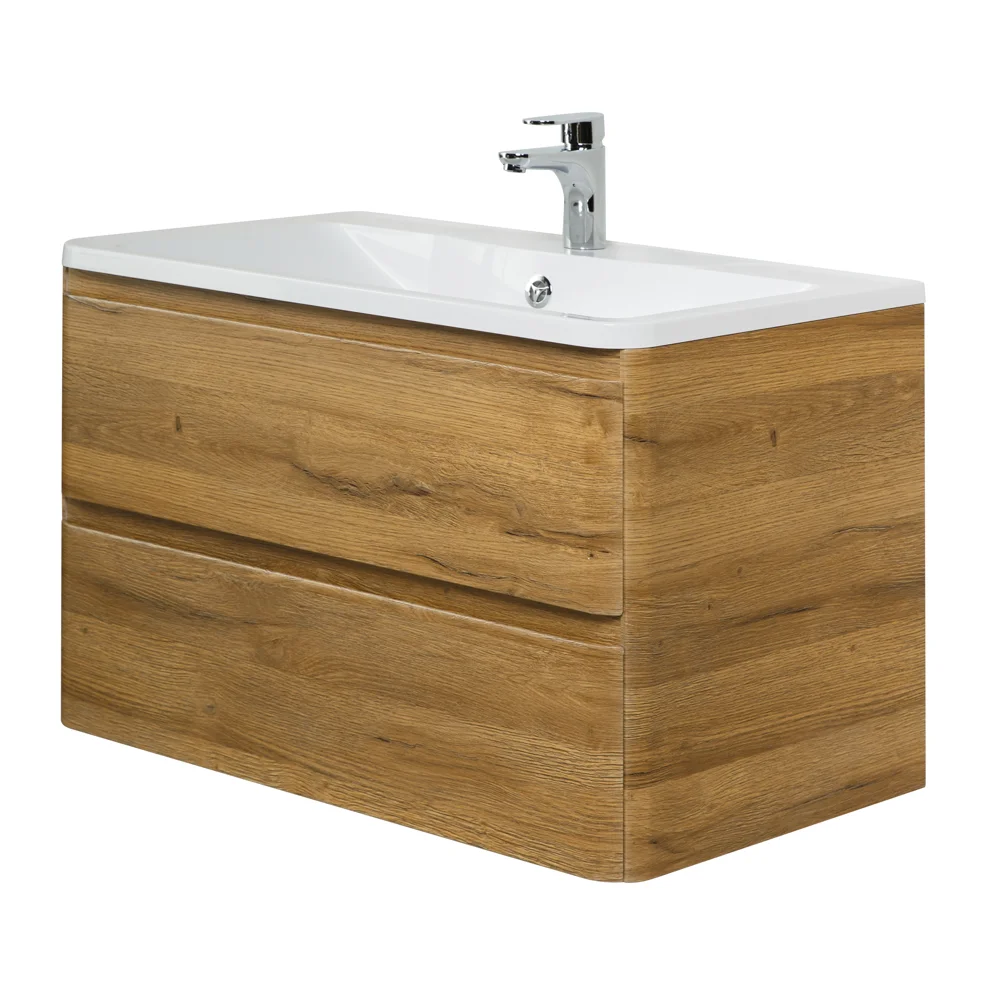 Приобрести belbagno тумба с раковиной albano 80 см, подвесная rovere rustico, белая раковина
