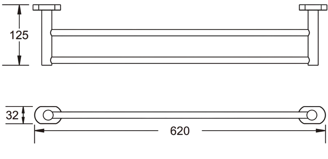 Приобрести полотенцедержатель двойной vieir v5118g серый