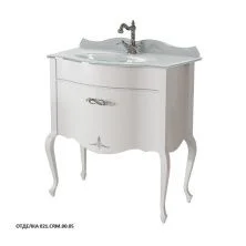 Caprigo Тумба с раковиной BOURGET 80 см, белая, эмаль 11012 3