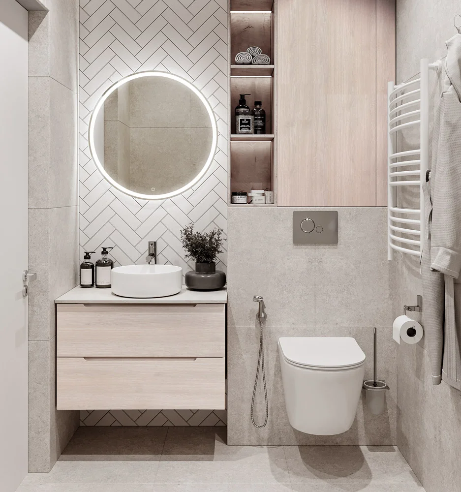 Приобрести belbagno тумба со столешницей etna 80 см, подвесная rovere grigio